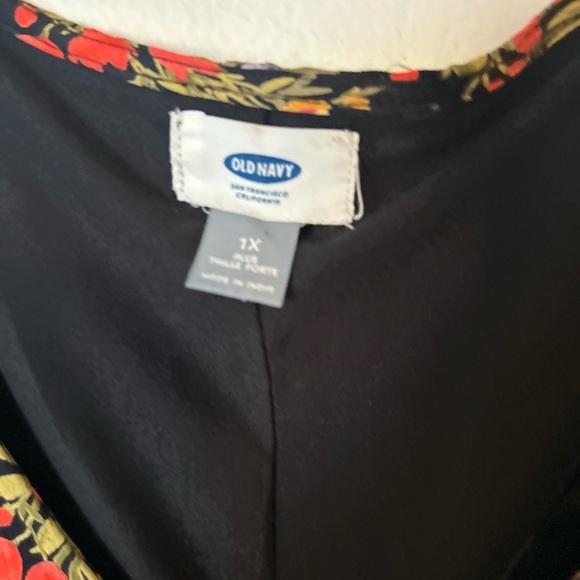 Old Navy Floral Multicolor Dress Bell Sleeve 1X - Picture 4 of 9